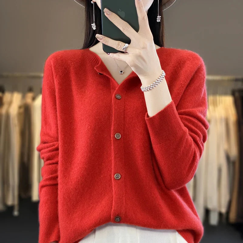Vittoria | Cardigan Donna Elegante Abbottonatura Classica Vestibilità Ampia 10