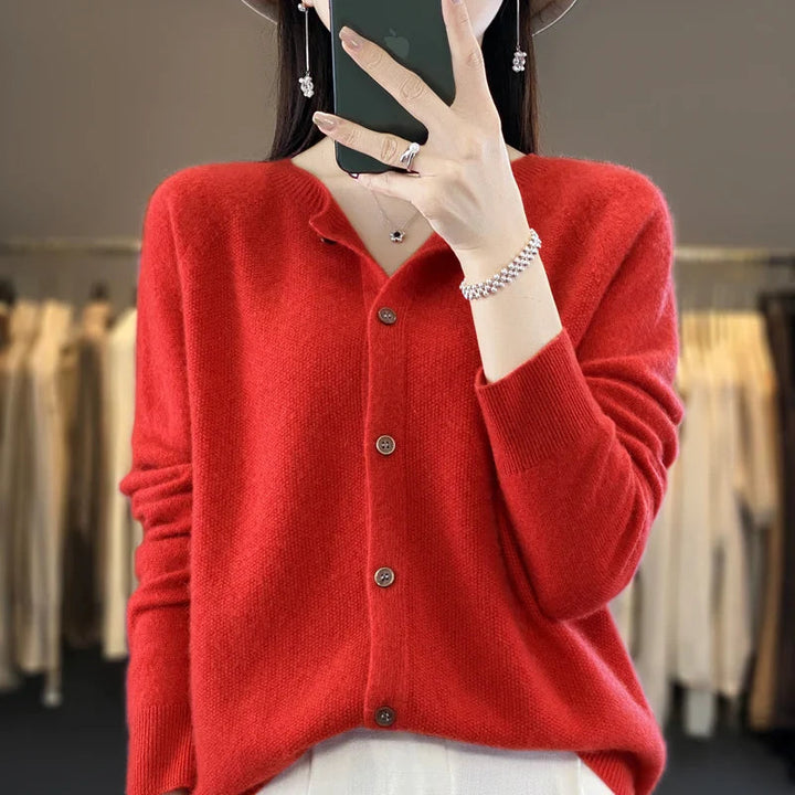 Vittoria | Cardigan Donna Elegante Abbottonatura Classica Vestibilità Ampia 10