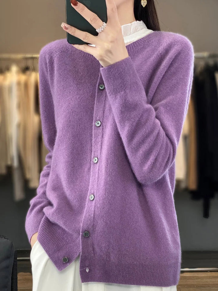 Vittoria | Cardigan Donna Elegante Abbottonatura Classica Vestibilità Ampia 4