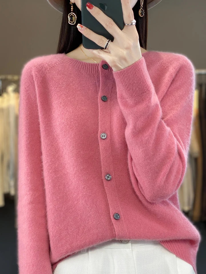 Vittoria | Cardigan Donna Elegante Abbottonatura Classica Vestibilità Ampia 7