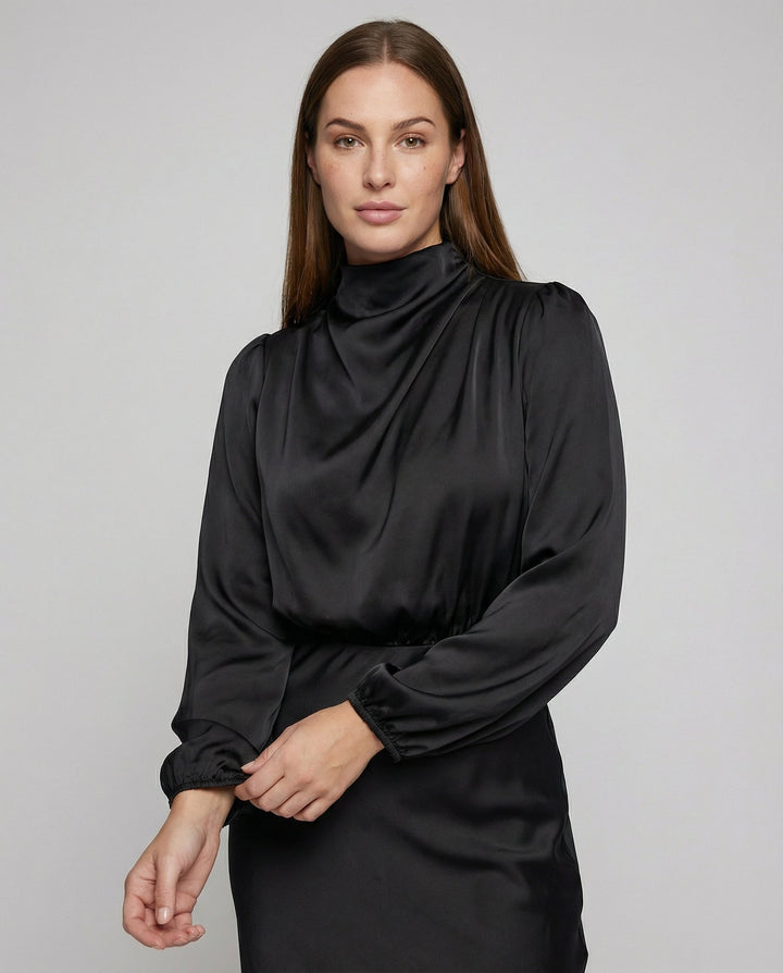 Vittoria | Elegante Abito da Donna in Raso Fluido e Raffinato 1
