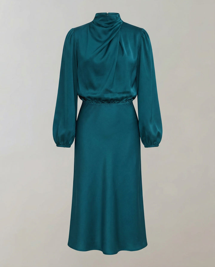 Vittoria | Elegante Abito da Donna in Raso Fluido e Raffinato 8