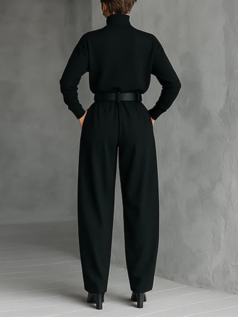 Vittoria | Elegante Completo Donna – Tailleur Donna Elegante in Misto Cotone con Cintura e Dolcevita 1