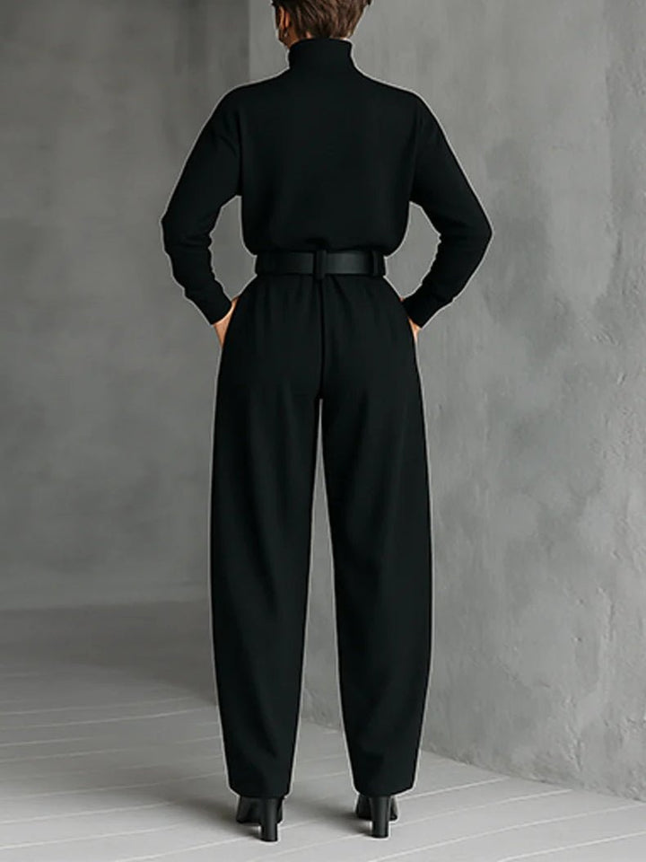 Vittoria | Elegante Completo Donna – Tailleur Donna Elegante in Misto Cotone con Cintura e Dolcevita 1