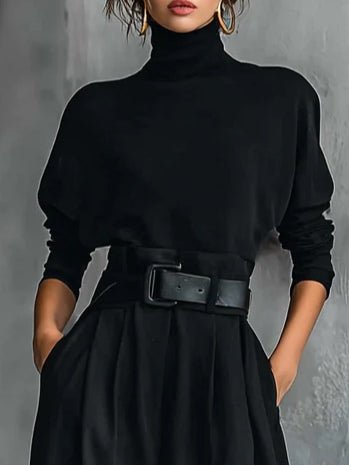Vittoria | Elegante Completo Donna – Tailleur Donna Elegante in Misto Cotone con Cintura e Dolcevita 2