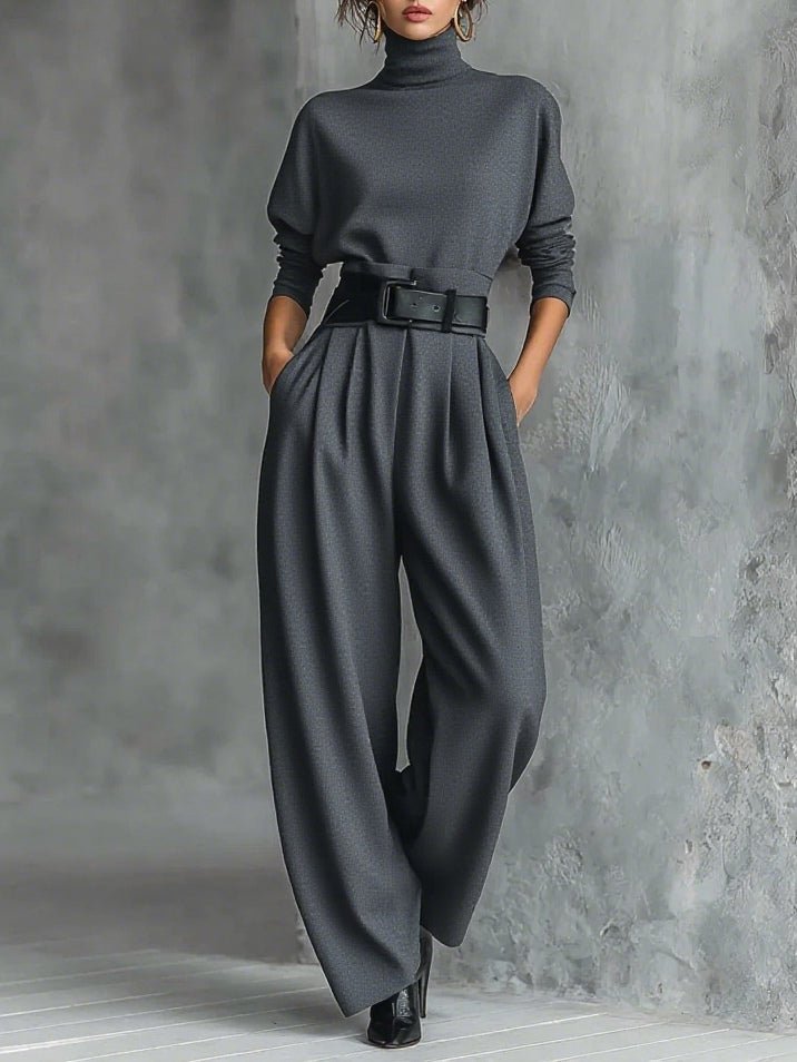 Vittoria | Elegante Completo Donna – Tailleur Donna Elegante in Misto Cotone con Cintura e Dolcevita 6
