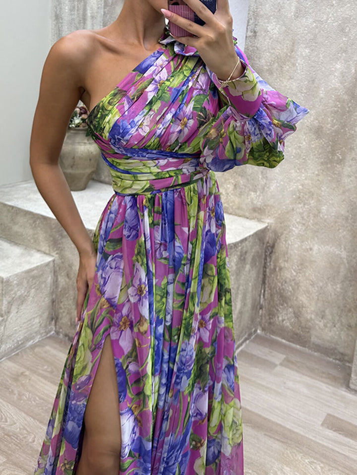Vittoria | Elegante e Fluido Abito Maxi Monospalla da Donna 8