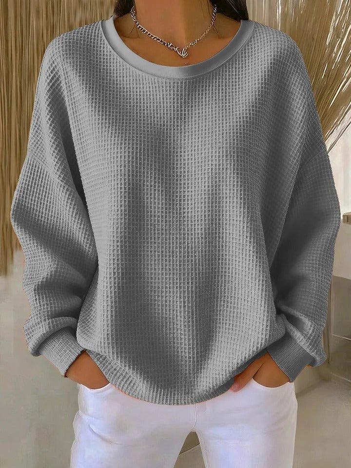 Willow | Maglione da donna a maglia waffle testurizzata, vestibilità comoda 2