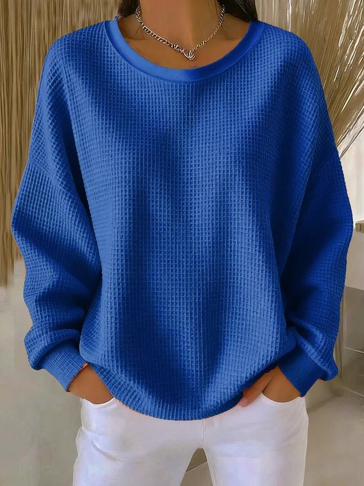 Willow | Maglione da donna a maglia waffle testurizzata, vestibilità comoda 4