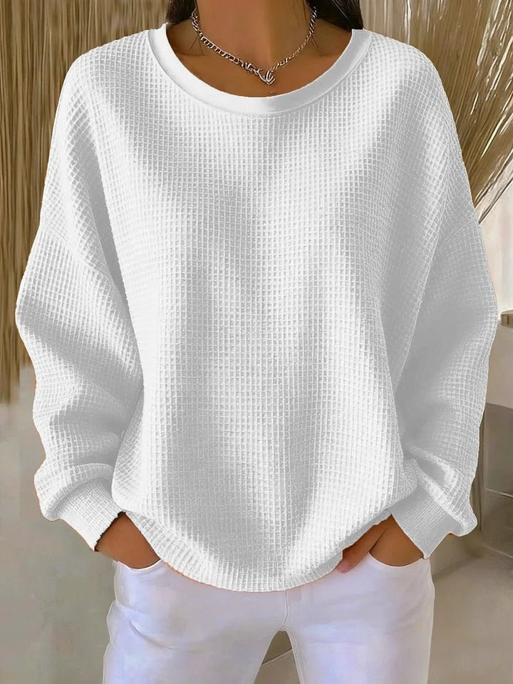 Willow | Maglione da donna a maglia waffle testurizzata, vestibilità comoda 5