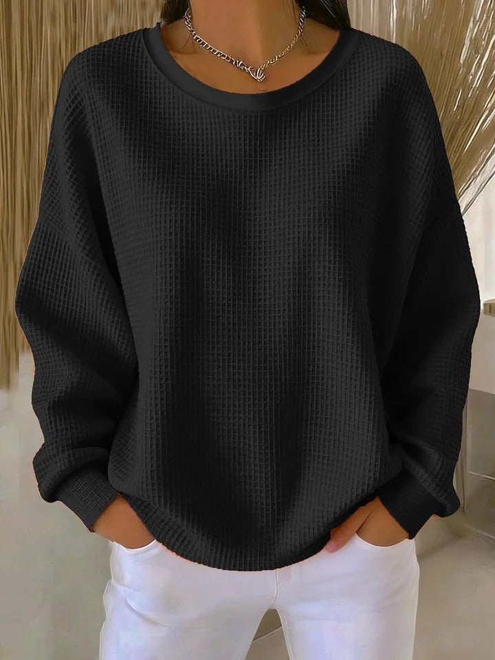Willow | Maglione da donna a maglia waffle testurizzata, vestibilità comoda 6
