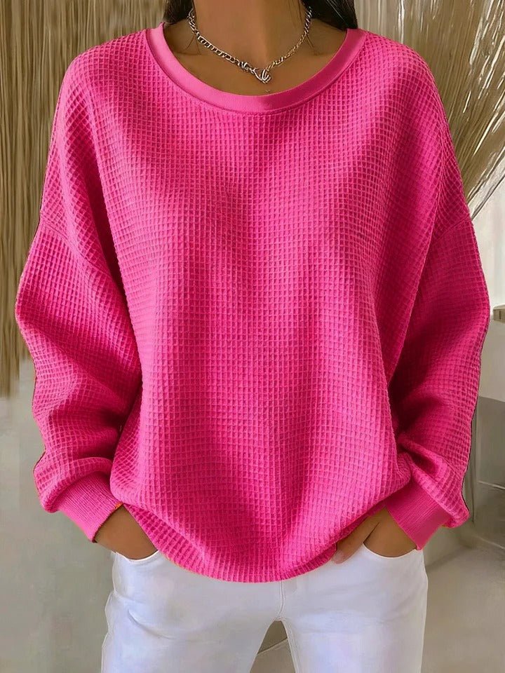 Willow | Maglione da donna a maglia waffle testurizzata, vestibilità comoda 8