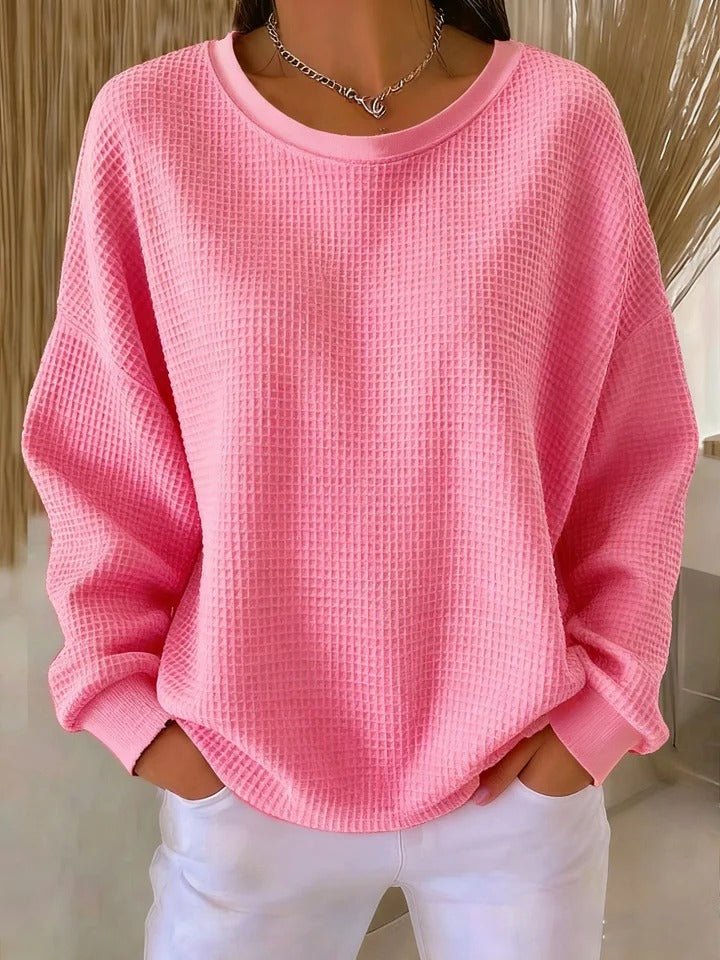 Willow | Maglione da donna a maglia waffle testurizzata, vestibilità comoda 9