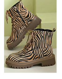 Clara | Mutige und zeitgenössische Stiefel mit Zebramuster