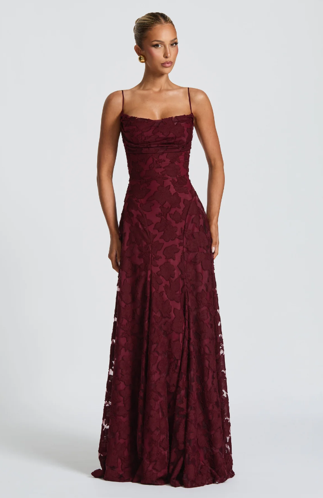 Zelara | Elegante Abito Lungo Cerimonia in Pizzo 1