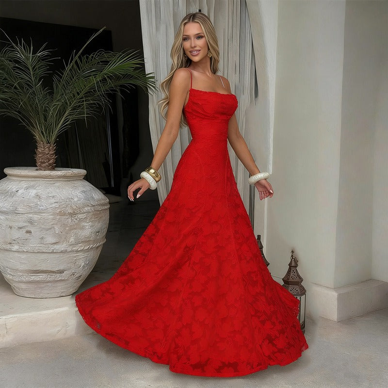 Zelara | Elegante Abito Lungo Cerimonia in Pizzo 9
