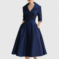 Nivara | Elegante abito midi con scollo a V