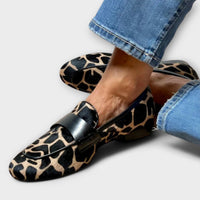 Bella | Loafers artigianali con stampa leopardata
