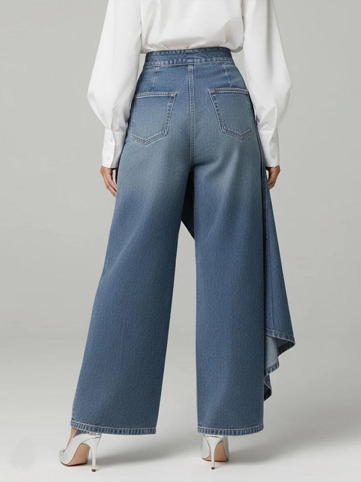 Zyra | Comodi Jeans Donna a Gamba Larga 2
