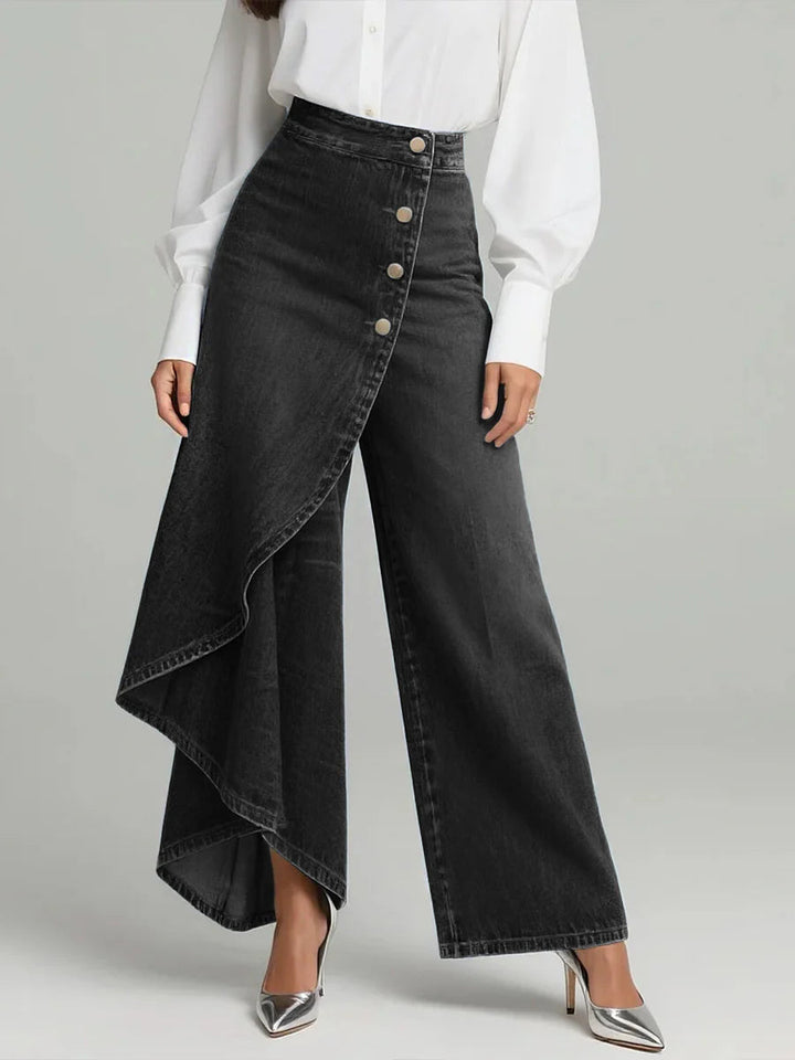 Zyra | Comodi Jeans Donna a Gamba Larga 3