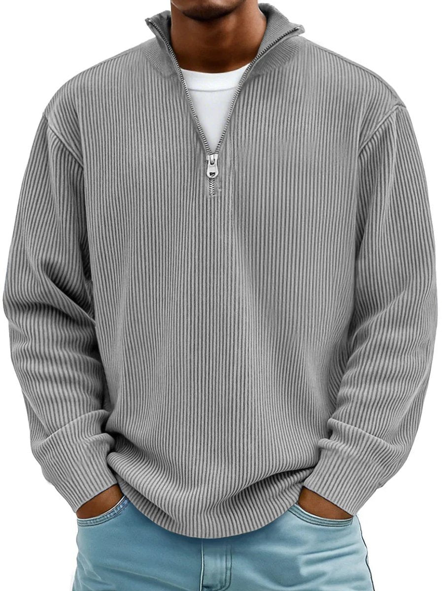 Simon | Knit Sweater – Casual Quarter-Zip Style for Men