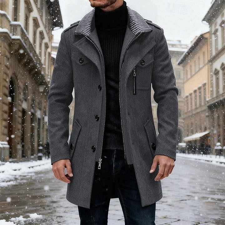 Bexley | Overcoat Elegante e Rifinito per Uomini