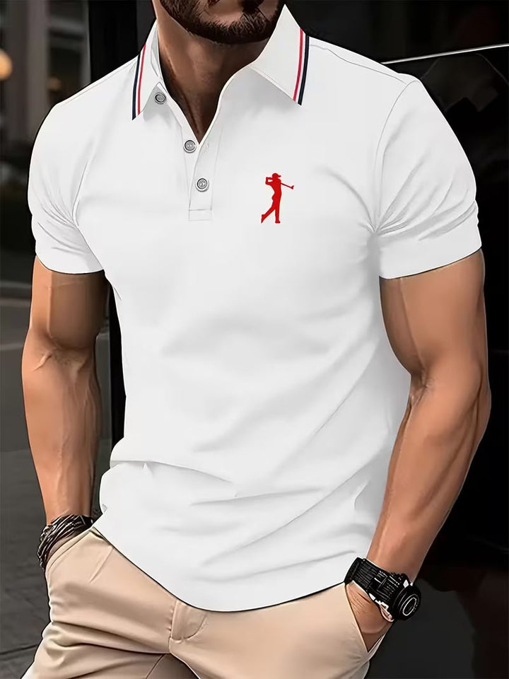 Arnold | Golf Shirt Casual a Maniche Corte con Stampa