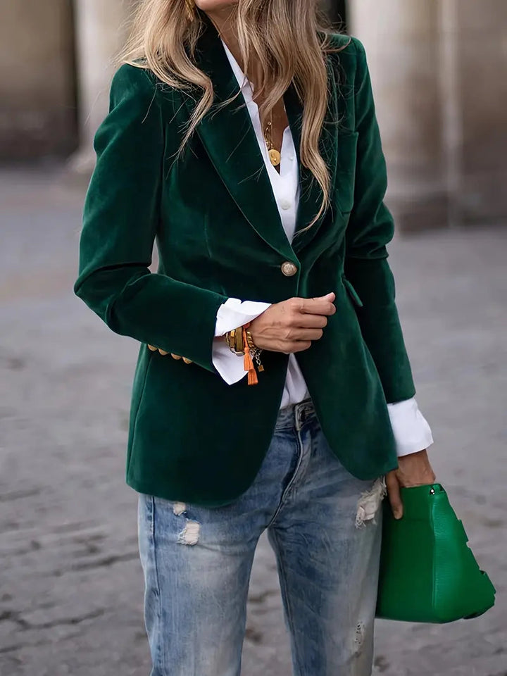 Julia | Blazer Donna in Velluto Elegante e Raffinato