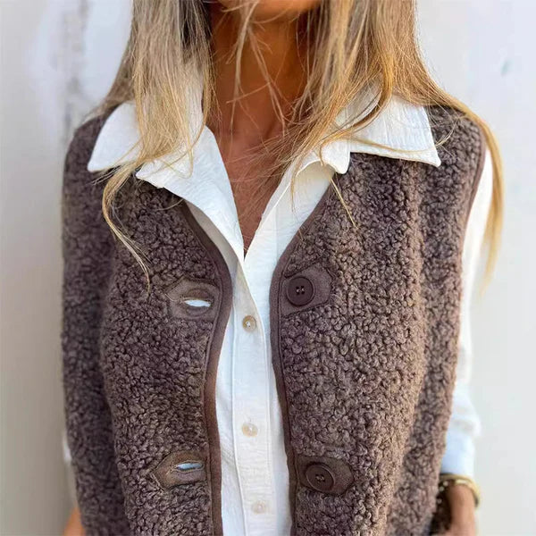 Camilla | Gilet Donna con Bottoni Frontali Elegante e Versatile