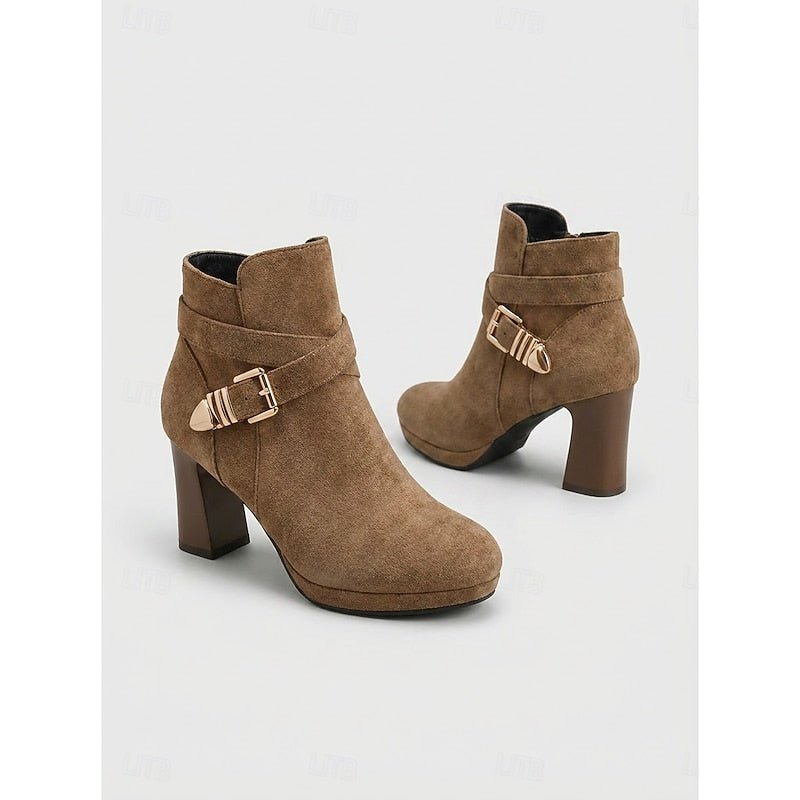 Renata | Ankle Boots – Stile conTacco a Blocco con Cinturino