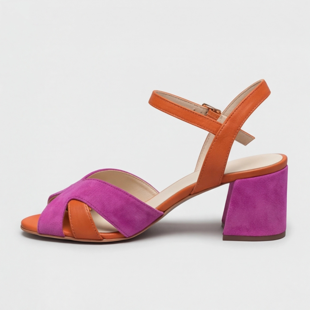Amanda | Orthopedic Chunky Heels – Color Block Design per Donne