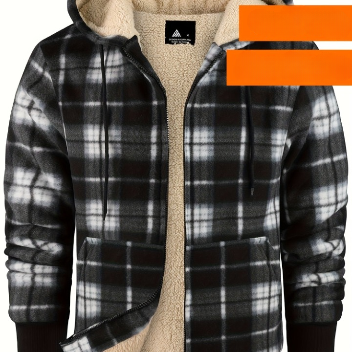 James | Warm and comfortable hooded zip-up jacket in lumberjack style