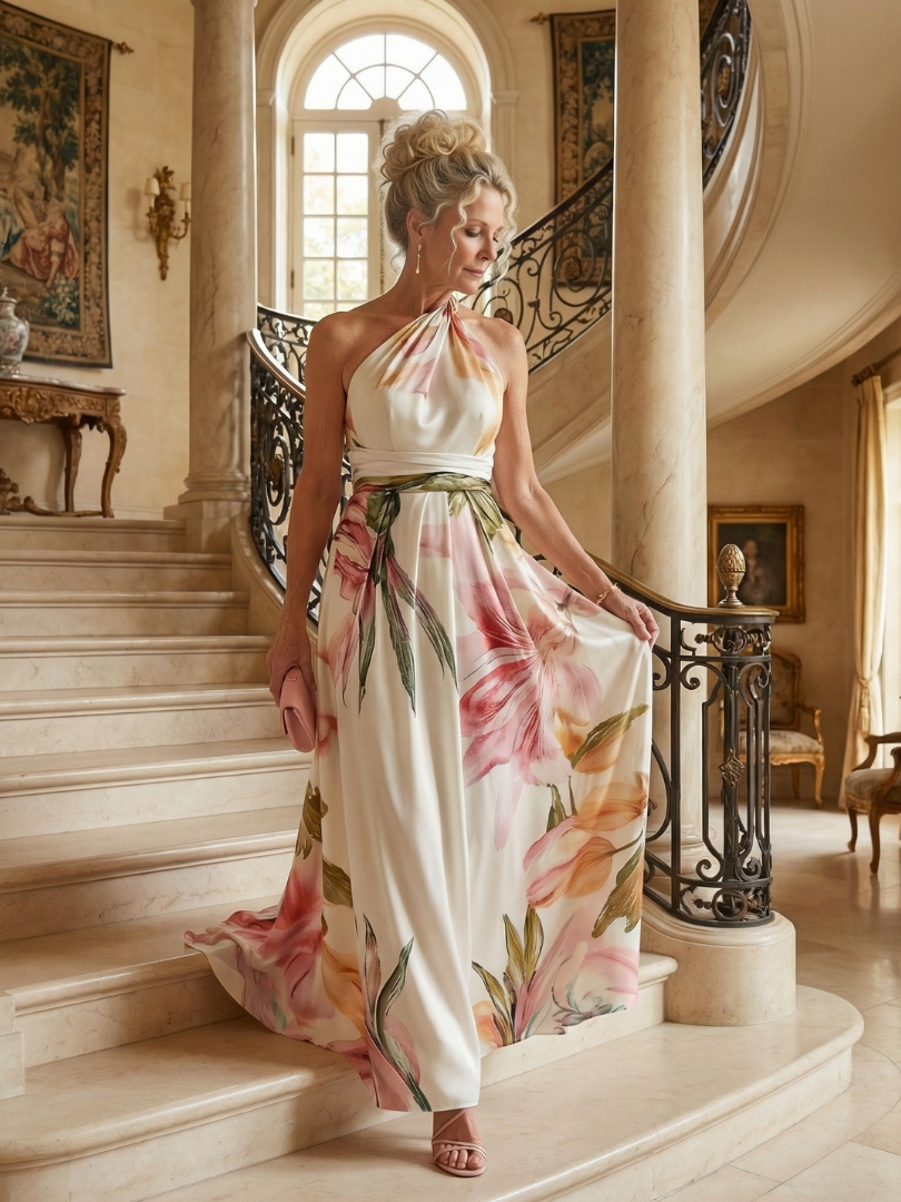 Amiel | Maxi Dress floreale leggera