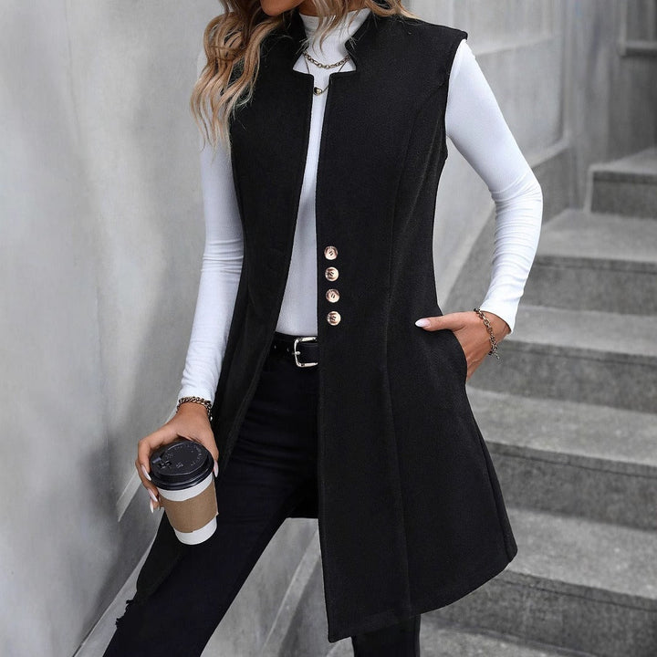 Olivia | Gilet Elegante con Bottoni da Donna
