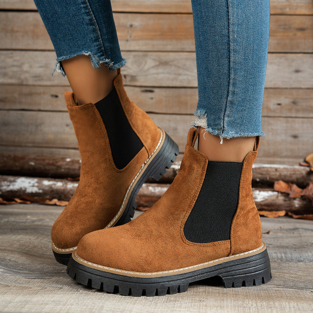 Martina | Stivaletti Chelsea Platform con Suola Carrarmato