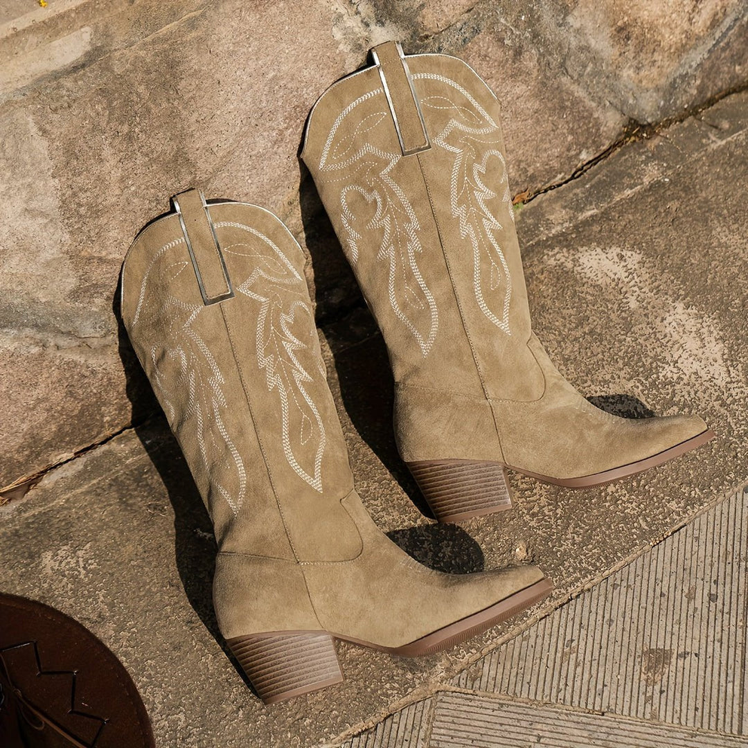 Camilla | Eleganti Stivali da Cowboy Western da Donna con Ricami