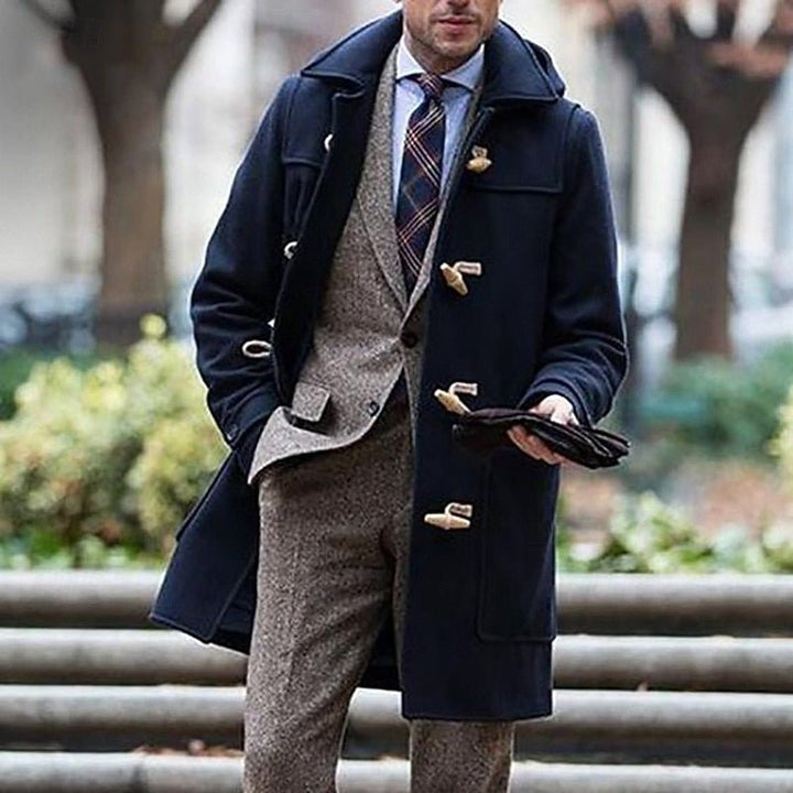 Fletcher | Hooded Toggle Overcoat – Classic Tailoring for Men