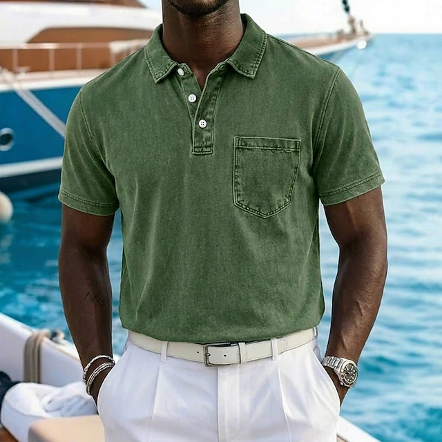 Vincent | Polo Shirt – Vintage-Washed Comfort for Men