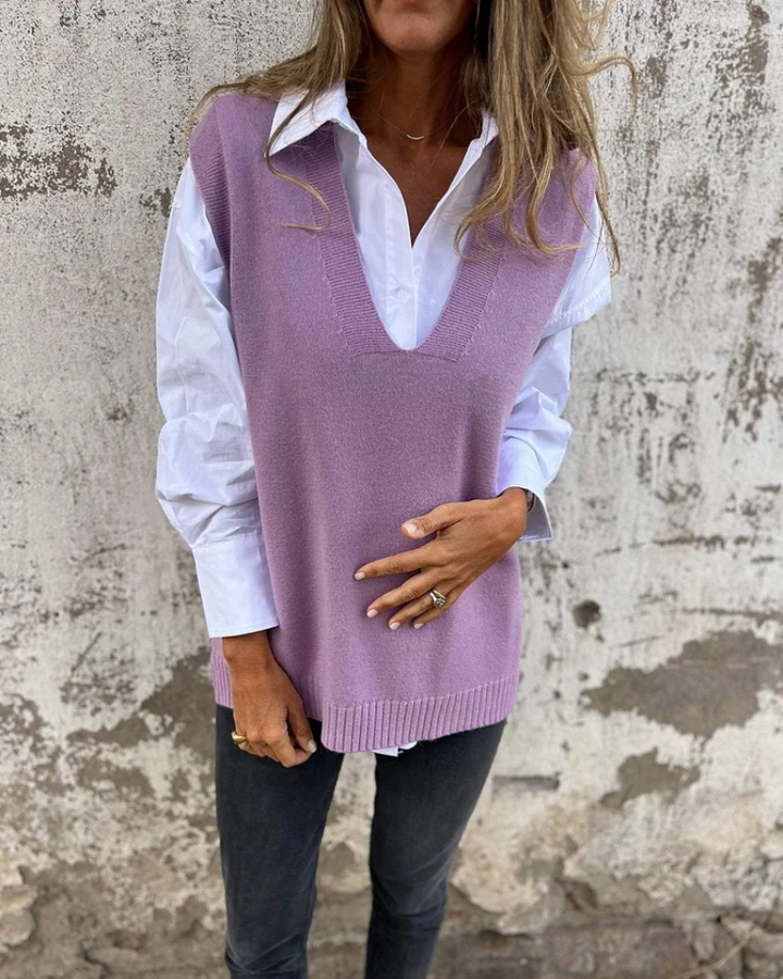 Sophia | Gilet Donna in Maglia Classica Elegante e Versatile