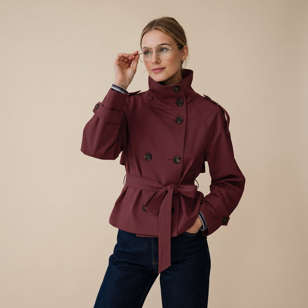 Evelyn | Trench Coat con Cintura – Elegante Stile Classico