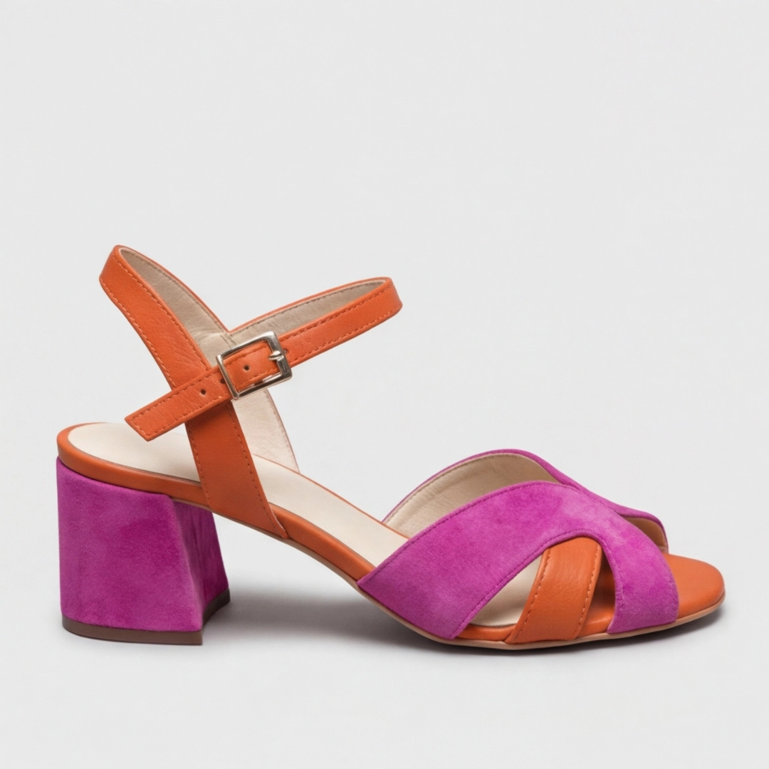 Amanda | Orthopedic Chunky Heels – Color Block Design per Donne