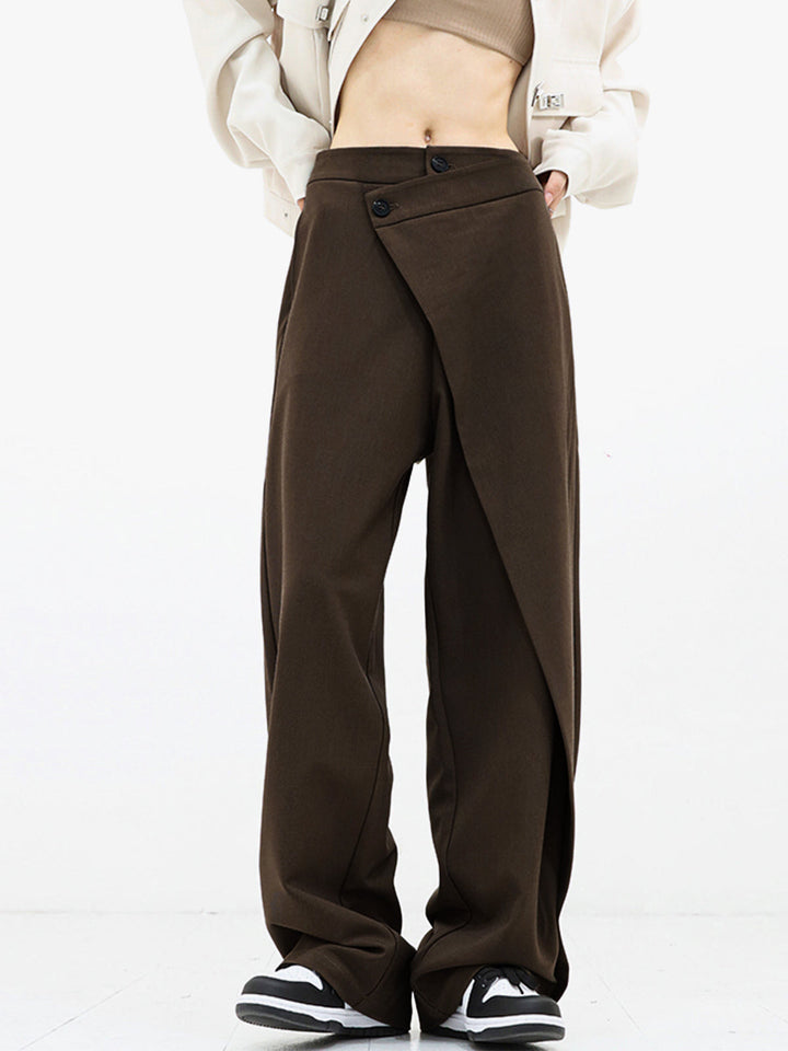 Elena | Pantaloni Baggy Asimmetrici a Gamba Larga