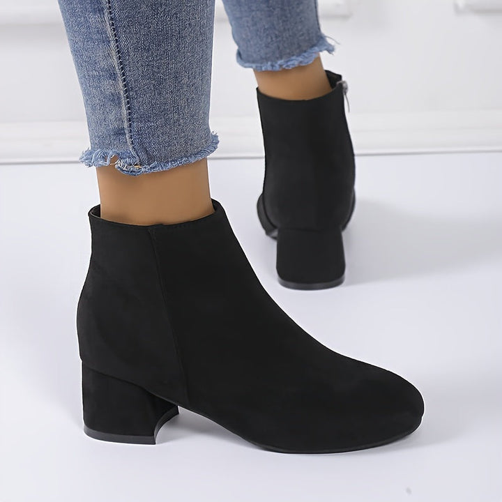 Julia | Suede-Look Chelsea Ankle Boots with Low Heel