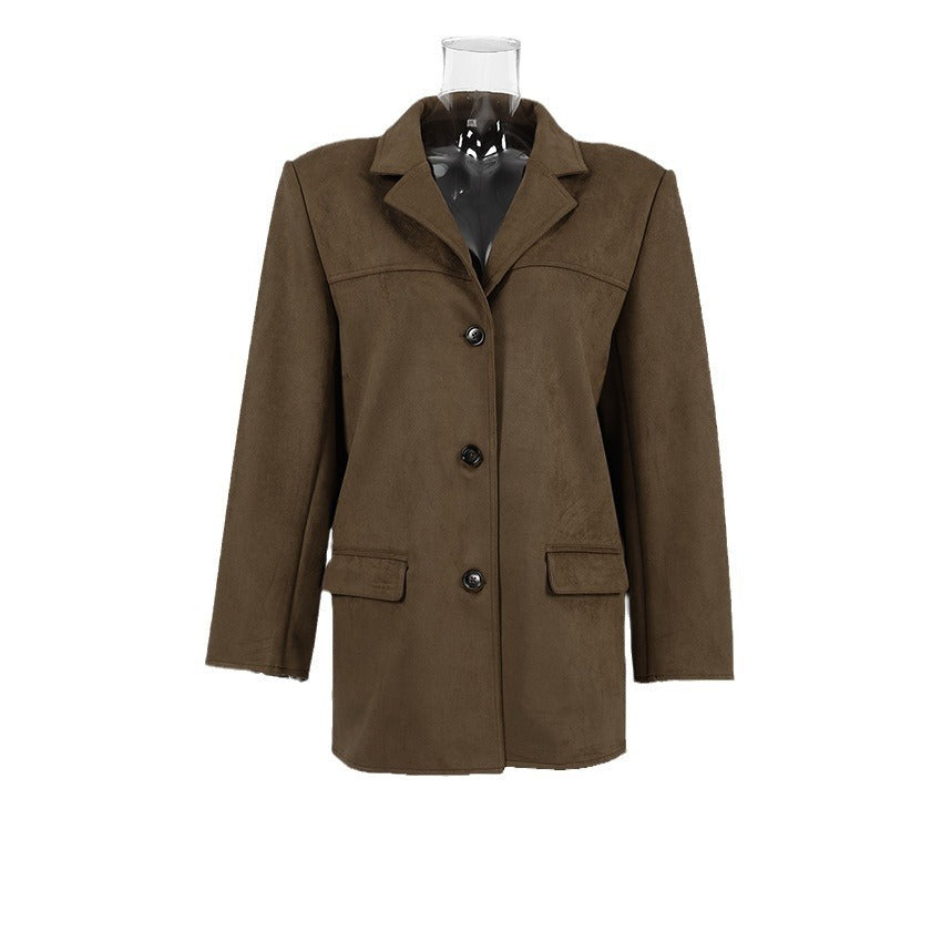 Emily | Weicher und bequemer Damenblazer aus Veloursleder