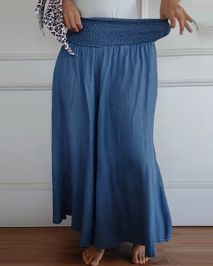 Juliane | Pantaloni Donna in Cotone Puro a Gamba Larga