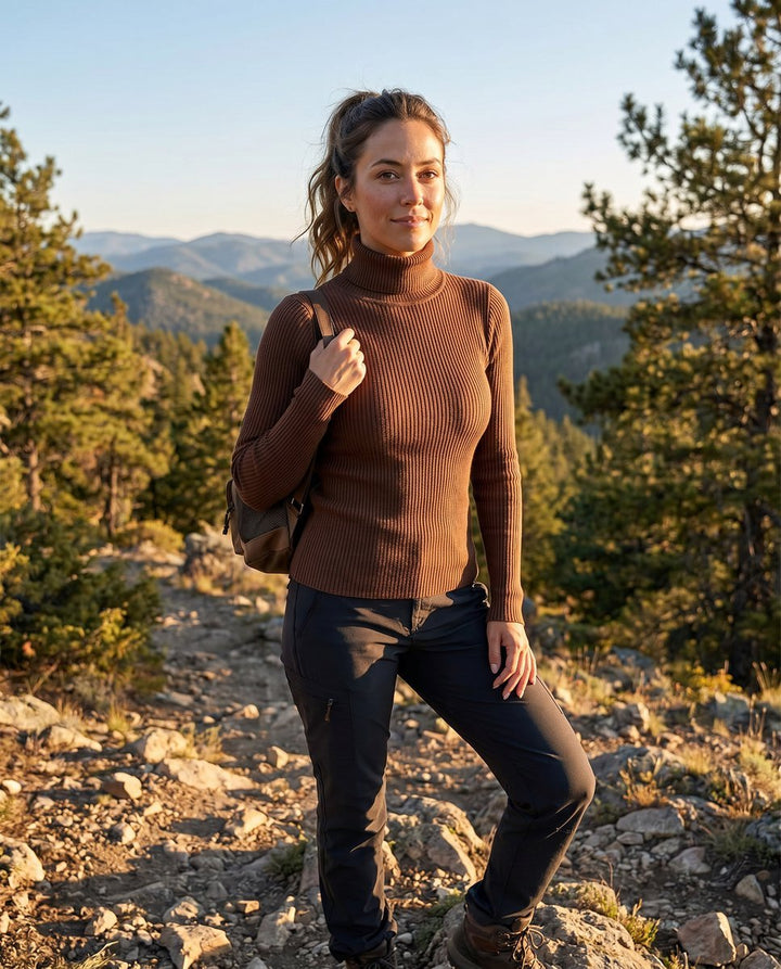 Marie | Turtleneck Sweater – Chic Ribbed Style for Women
