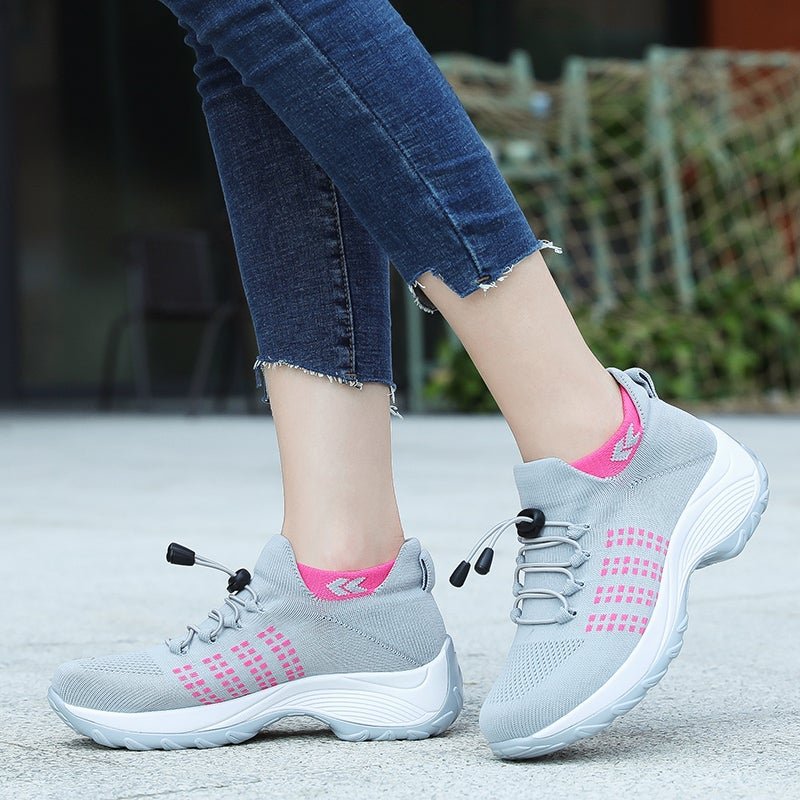 Emily | Sneakers Ortopediche con Plateau in Maglia