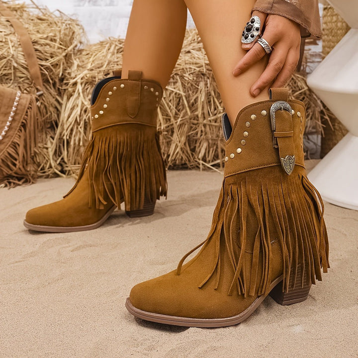 Nadine | Stivali da Cowboy Western da Donna con Frange e Borchie