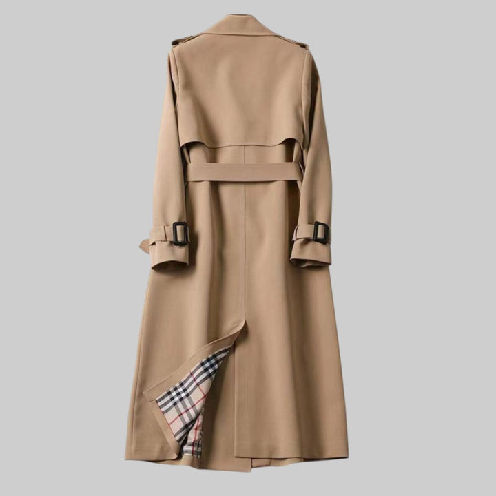 Caroline | Elegant and comfortable long double-breasted trench coat