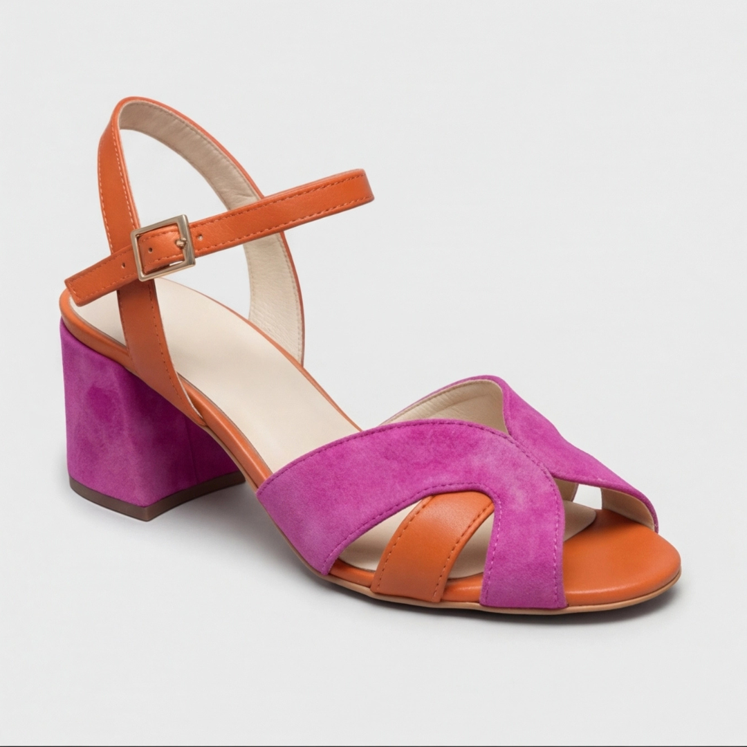Amanda | Orthopedic Chunky Heels – Color Block Design per Donne